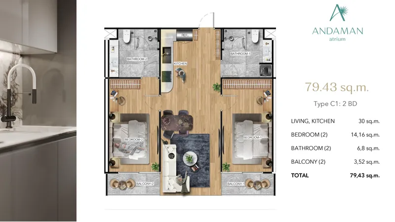 ATRIUM Andaman City, floor plan