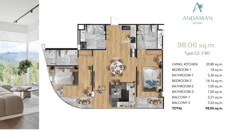 ATRIUM Andaman City, floor plan