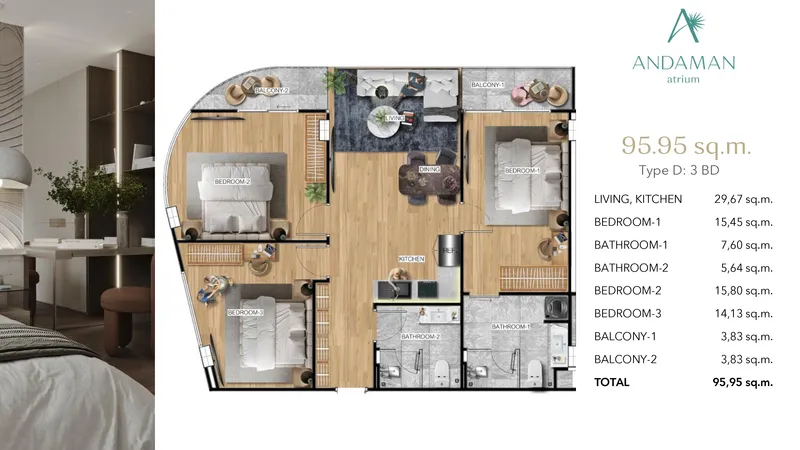 ATRIUM Andaman City, floor plan