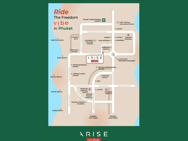 Studio 27 sqm in Arise Vibe (Thalang) · Development floor plan