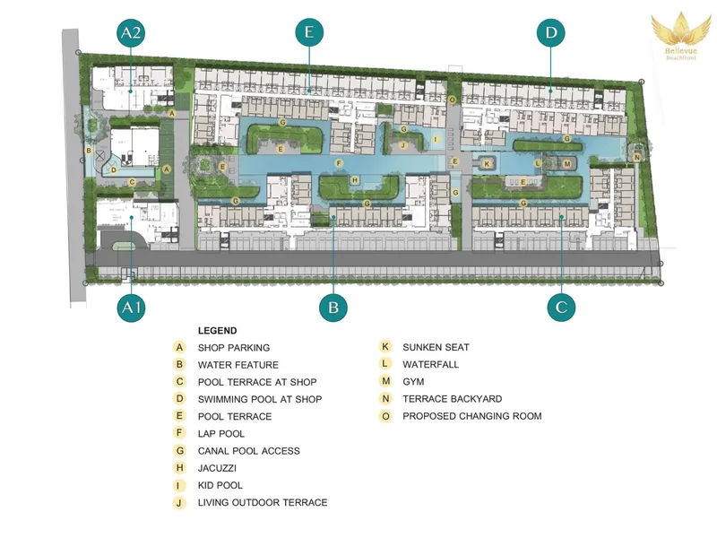 Apartment 1-bedroom 40 sqm in Bellevue Beachfront (Layan) · Development floor plan