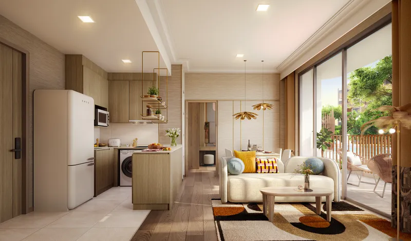 Apartment 1-bedroom 40 sqm in Canvas (Bang Tao) · living room