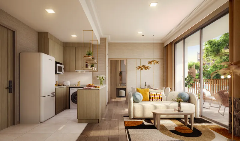 Apartment 1-bedroom 40 sqm in Canvas (Bang Tao) · living room