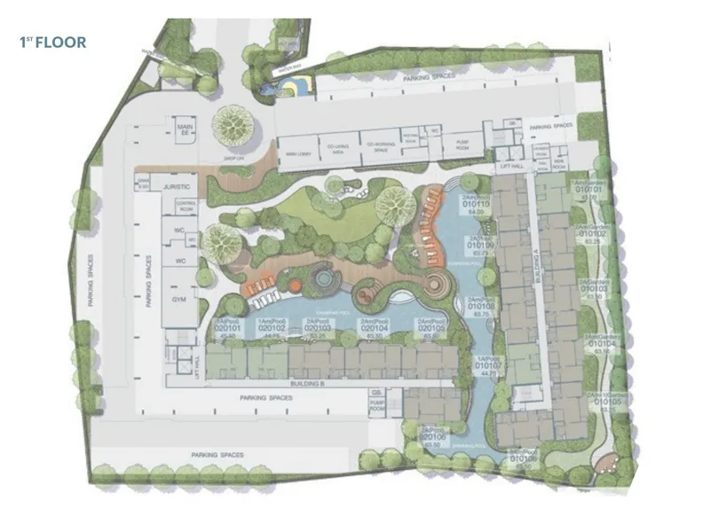 Apartment 1-bedroom 43.5 sqm in Canvaz Palette Cherngtalay (Bang Tao) · Development floor plan