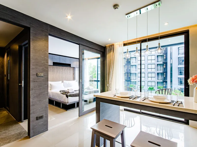 Apartment 1-bedroom 34 sqm in Citygate Phuket (Kamala) · living room