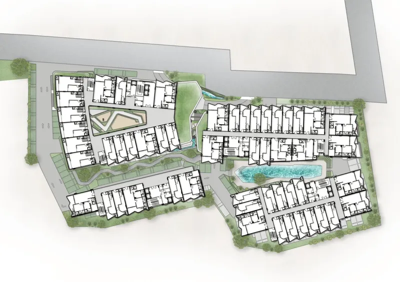 Apartment 1-bedroom 46 sqm in Citygate2 De Phuket (Kamala) · Development floor plan