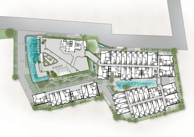 Apartment 1-bedroom 46 sqm in Citygate2 De Phuket (Kamala) · Development floor plan