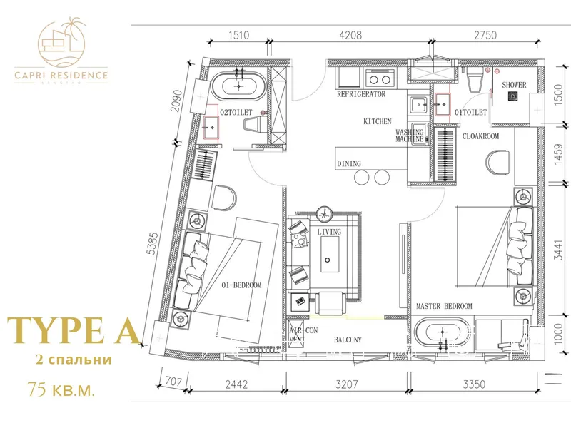 Capri Residence, floor plan