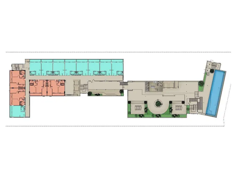Studio 34 sqm in Fantasea Condo Rawai (Rawai) · Development floor plan