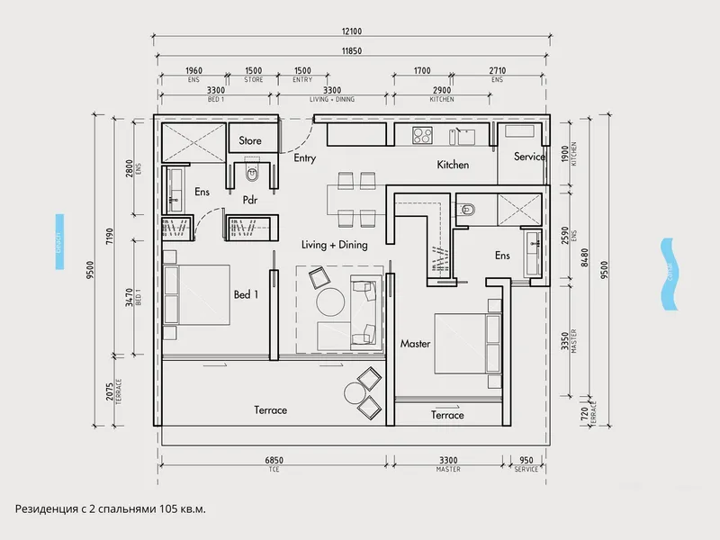 Gardens of Eden, floor plan