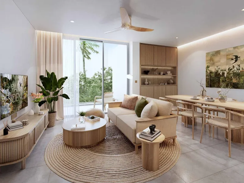 Apartment 1-bedroom 50 sqm in Gardens of Eden (Layan) · living room