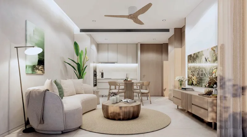 Apartment 1-bedroom 50 sqm in Gardens of Eden (Layan) · Developer render