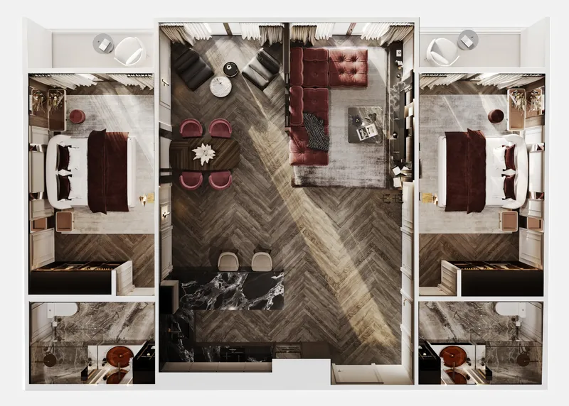 Hennessy Residence, floor plan