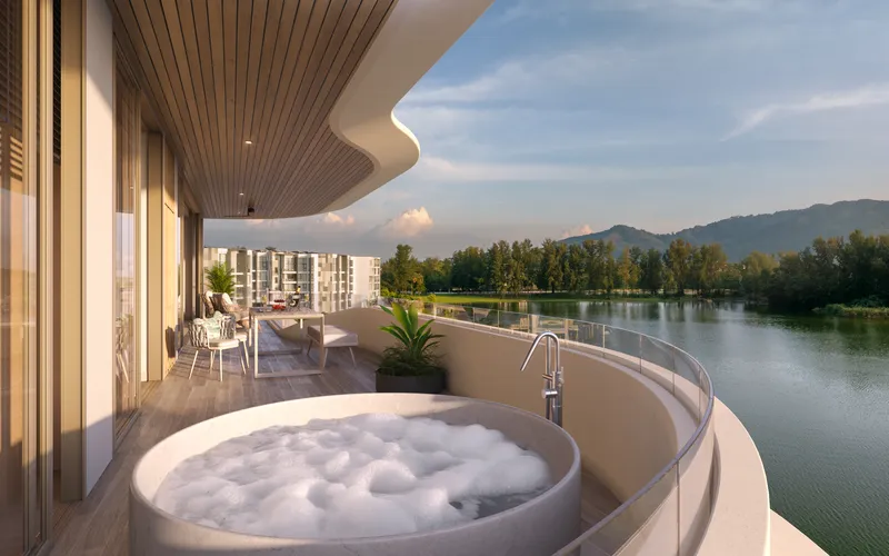 Apartamento de 1 dormitorio 75 m² en Laguna Bayside (Bang Tao) · Imagen digital de la promotora