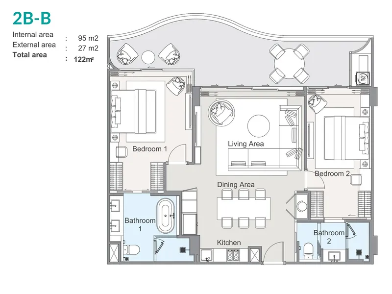 Bellaguna Lake Residences Lotus, planimetria