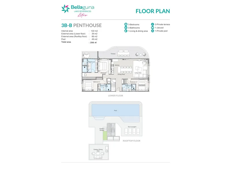 Bellaguna Lake Residences Lotus, planimetria