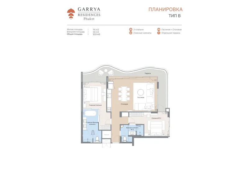 Garrya Residences, планировка