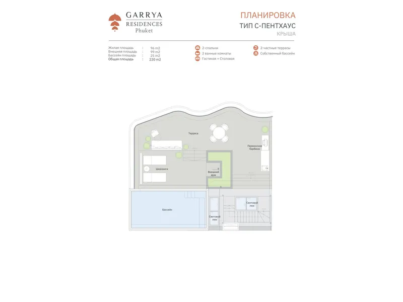 Garrya Residences, планировка