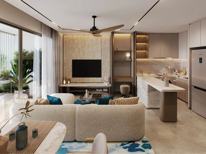 Apartment 1-bedroom 56 sqm in Laguna Lakeside 2 (Bang Tao) · living room