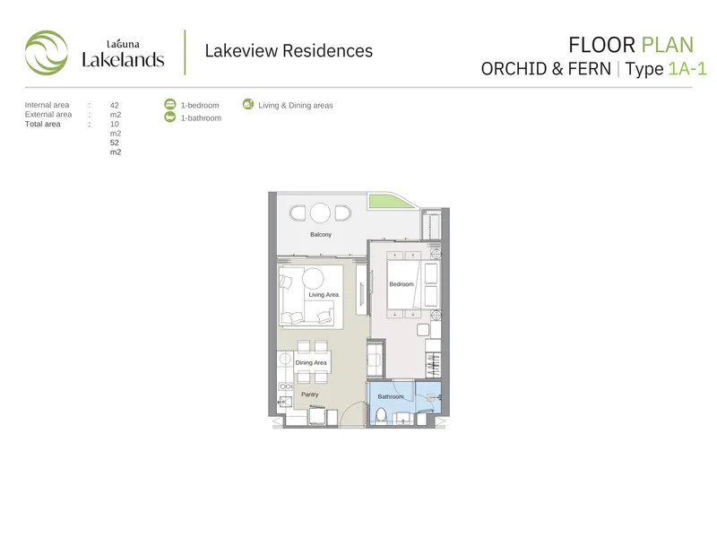 Laguna Lakelands Waterside Lakeview Residences, půdorys