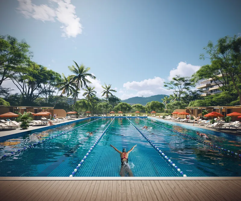 Appartamento con 3 camere da letto 131 m² a Laguna Lakelands Waterside Lakeview Residences (Bang Tao) · Rendering del promotore