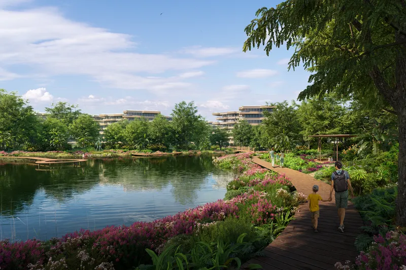 Appartamento con 3 camere da letto 131 m² a Laguna Lakelands Waterside Lakeview Residences (Bang Tao) · Rendering del promotore