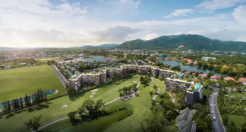 Studio 29 sqm in Laguna Skypark Celeste (Bang Tao) · aerial view