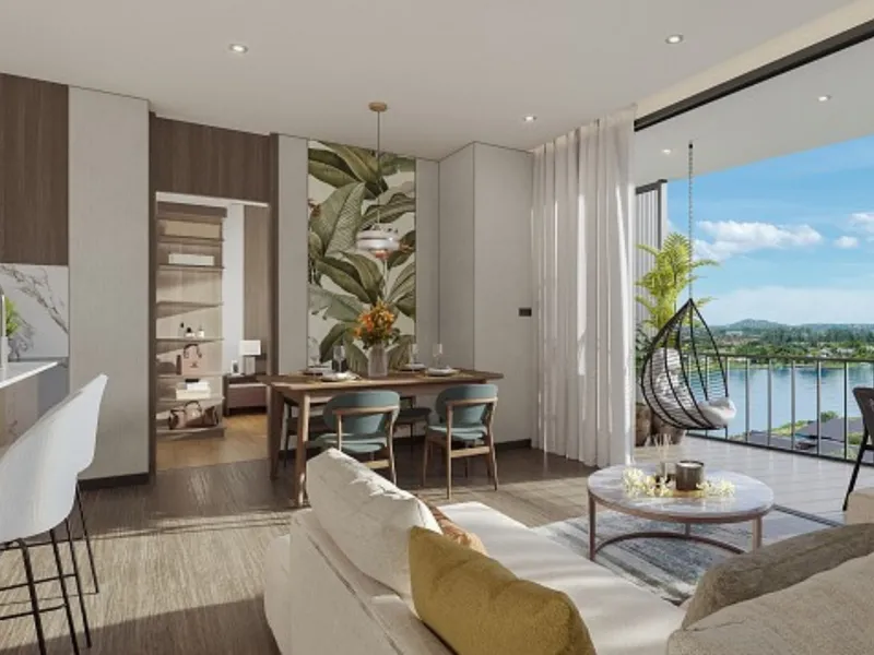 Wohnung mit 1 Schlafzimmer 54 m² im Projekt Laguna Skypark Elara (Bang Tao) · Wohnzimmer