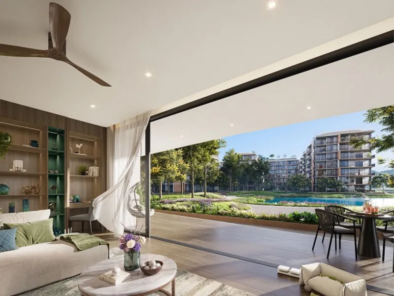 Wohnung mit 1 Schlafzimmer 54 m² im Projekt Laguna Skypark Elara (Bang Tao) · Wohnzimmer