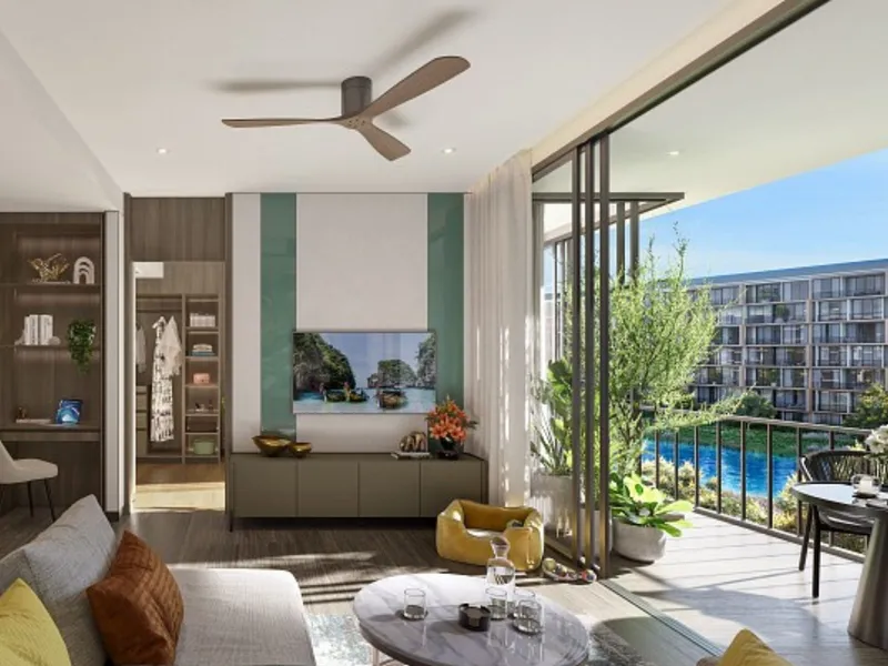 Wohnung mit 1 Schlafzimmer 54 m² im Projekt Laguna Skypark Elara (Bang Tao) · Wohnzimmer