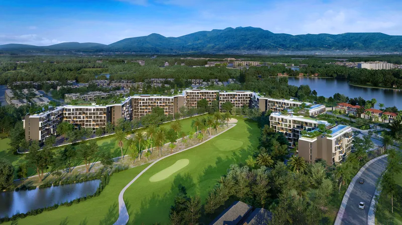 Studio 29 sqm in Laguna Skypark Celeste (Bang Tao) · aerial view