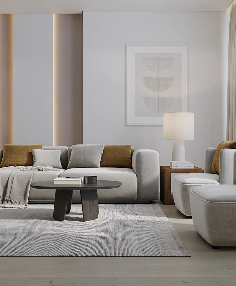Apartment 2-bedroom 75 sqm in Layan Green Park (Layan) · living room