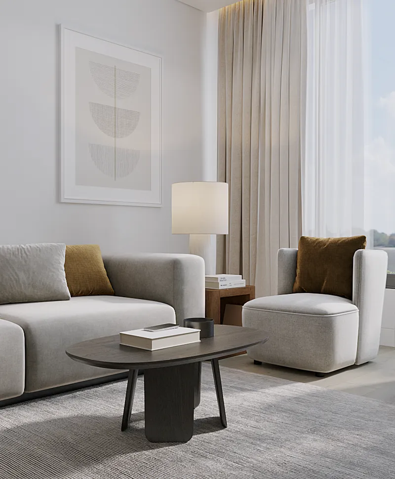 Apartment 2-bedroom 75 sqm in Layan Green Park (Layan) · living room