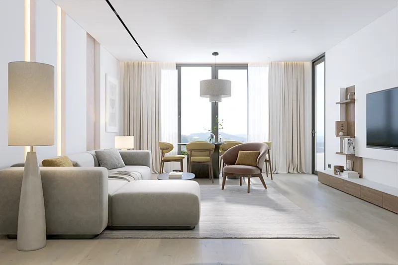 Apartment 2-bedroom 75 sqm in Layan Green Park (Layan) · living room
