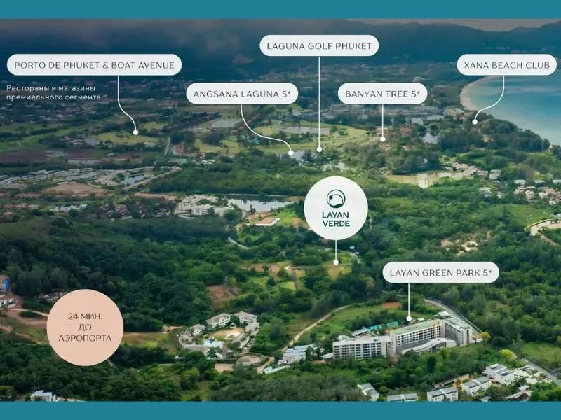 Studio 40 sqm in Layan Verde (Layan) · Development floor plan