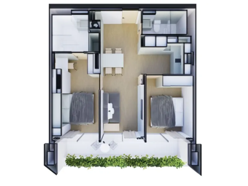 Studio 36 sqm in The Momentum (Layan) · floor plan