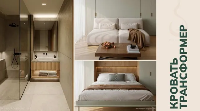 Studio 36 sqm in The Momentum (Layan) · Developer render