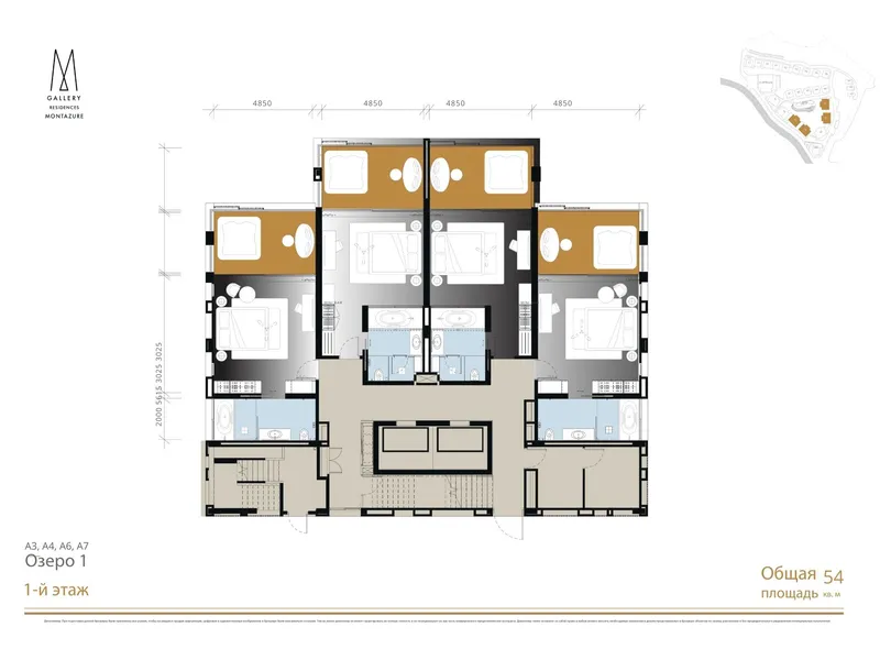 Apartment 1-bedroom 65 sqm in MontAzure Residences MGallery (Kamala) · Floor plan of a different unit type here