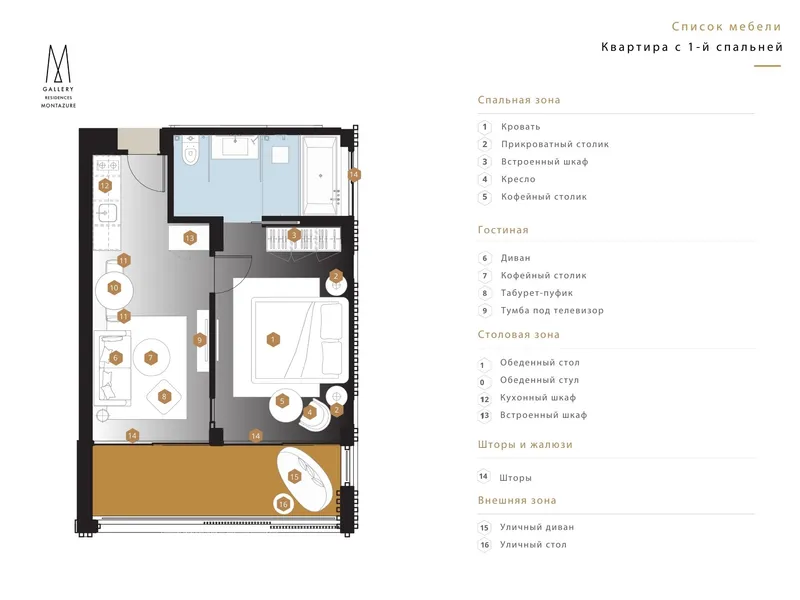 Apartment 1-bedroom 65 sqm in MontAzure Residences MGallery (Kamala) · bedroom