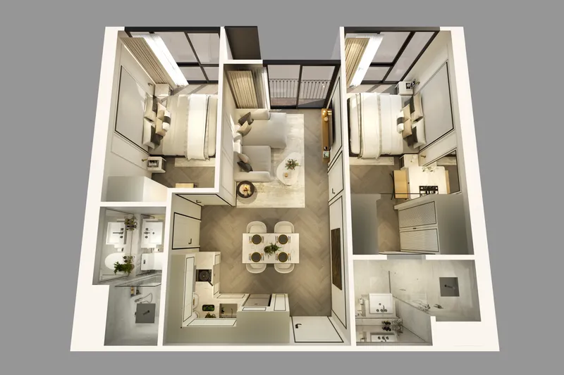 The Ozone Signature, floor plan: bedroom