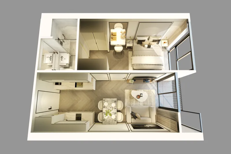 The Ozone Signature, floor plan: bedroom