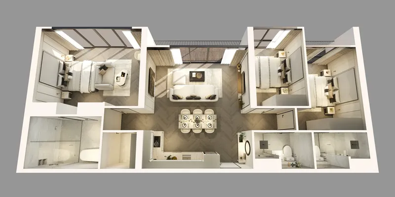 The Ozone Signature, floor plan: bedroom