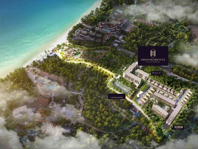 Apartment 2-bedroom 60 sqm in SO Origin Residences Bangtao (Bang Tao) · aerial view