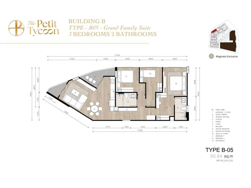 The Petit Tycoon, floor plan