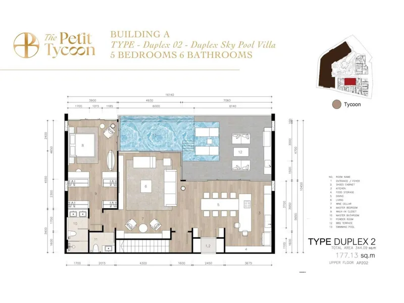 The Petit Tycoon, floor plan