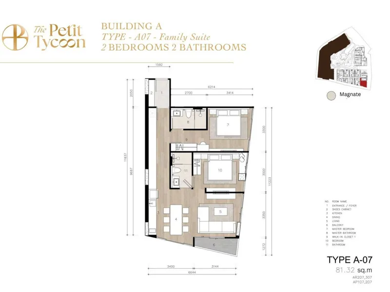 The Petit Tycoon, floor plan