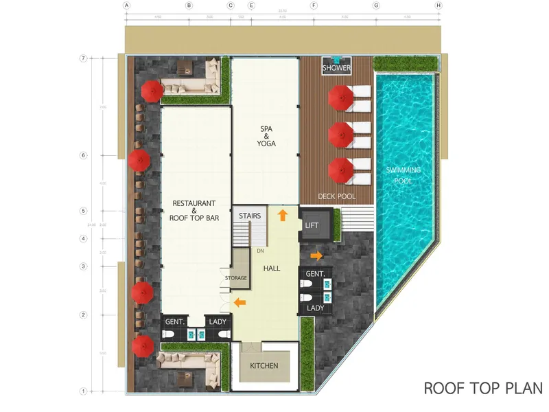 Apartment 2-bedroom 70 sqm in Proud Rawai Condominium (Rawai) · Development floor plan