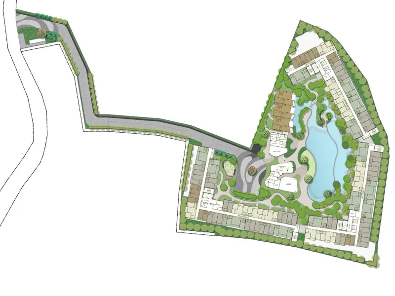 Apartment 1-bedroom 29.75 sqm in Rhea Sansiri (Surin) · Development floor plan