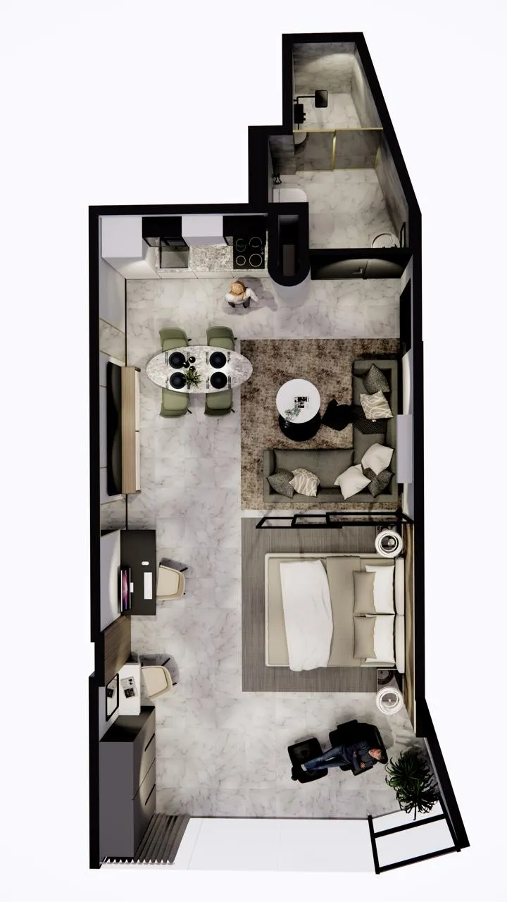 Apartment 2-bedroom 67 sqm in Riviera Andaman City (Bang Tao) · Floor plan of a different unit type here