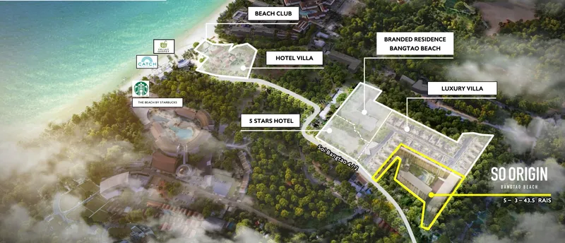 Studio 26 sqm in SO Origin Bangtao (Bang Tao) · Development floor plan